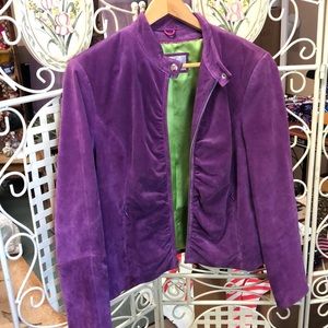 Purple leather jacket